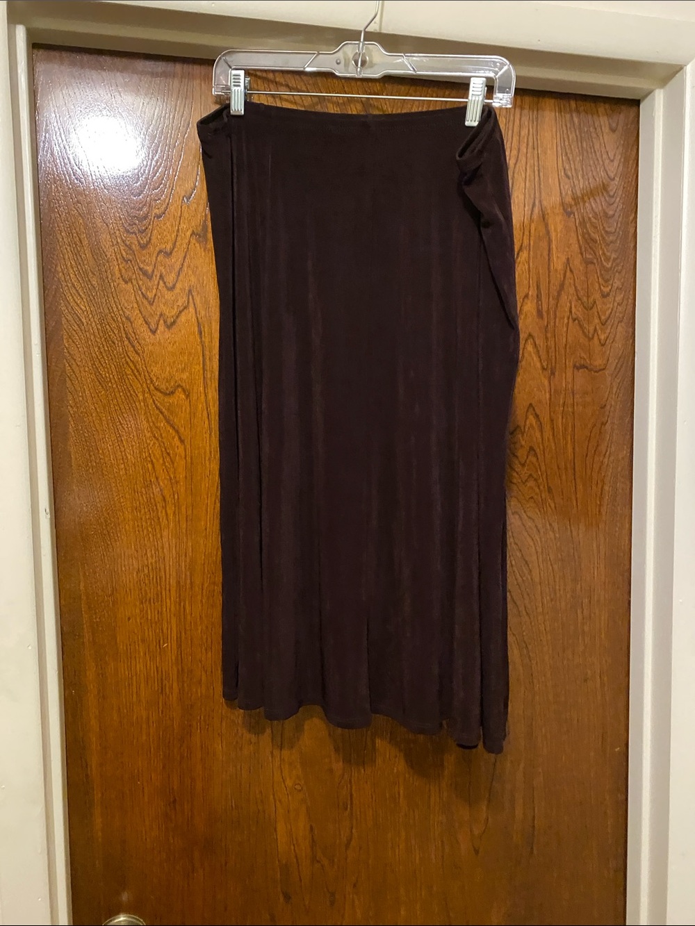 Elegant Women's Maxi Skirt in Deep Brown